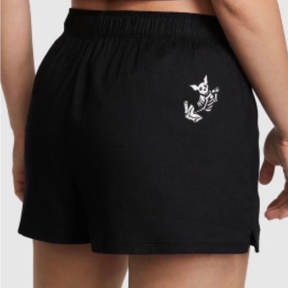 VS PINK Halloween Skeleton Dog Boxy Pajama Shorts NWT Size Small